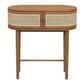 KELLY WHITE CEDAR TIMBER CONSOLE TABLE/HALL TABLE 2 DOORS ALMOND - MyChocolateWood