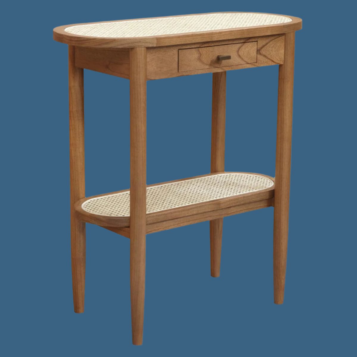 KELLY WHITE CEDAR TIMBER CONSOLE TABLE/HALL TABLE ALMOND - MyChocolateWood