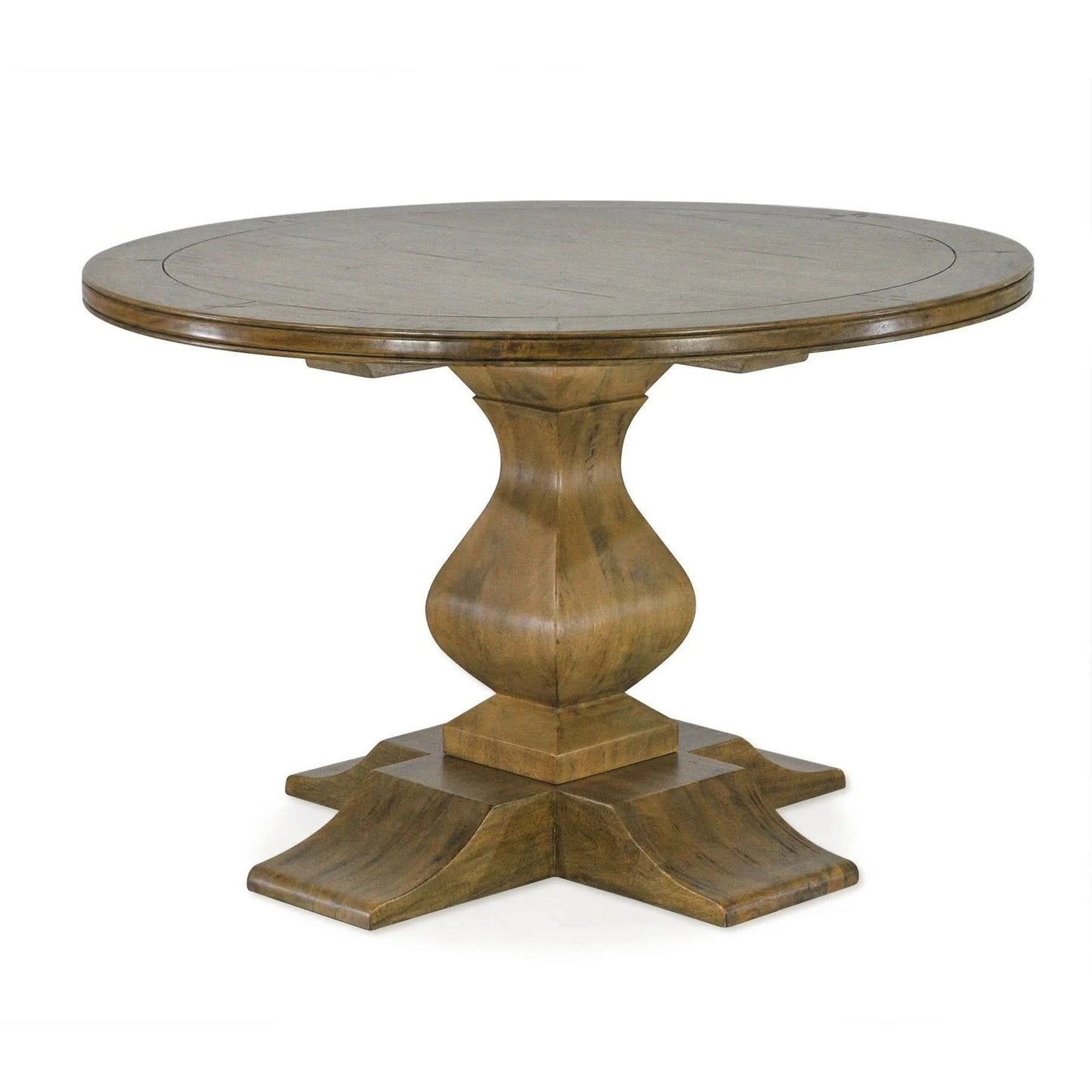 KENDALL SOLID MANGO WOOD ROUND DINING TABLE RUSTIC MEDIUM BOSQUET 152CM - MyChocolateWood