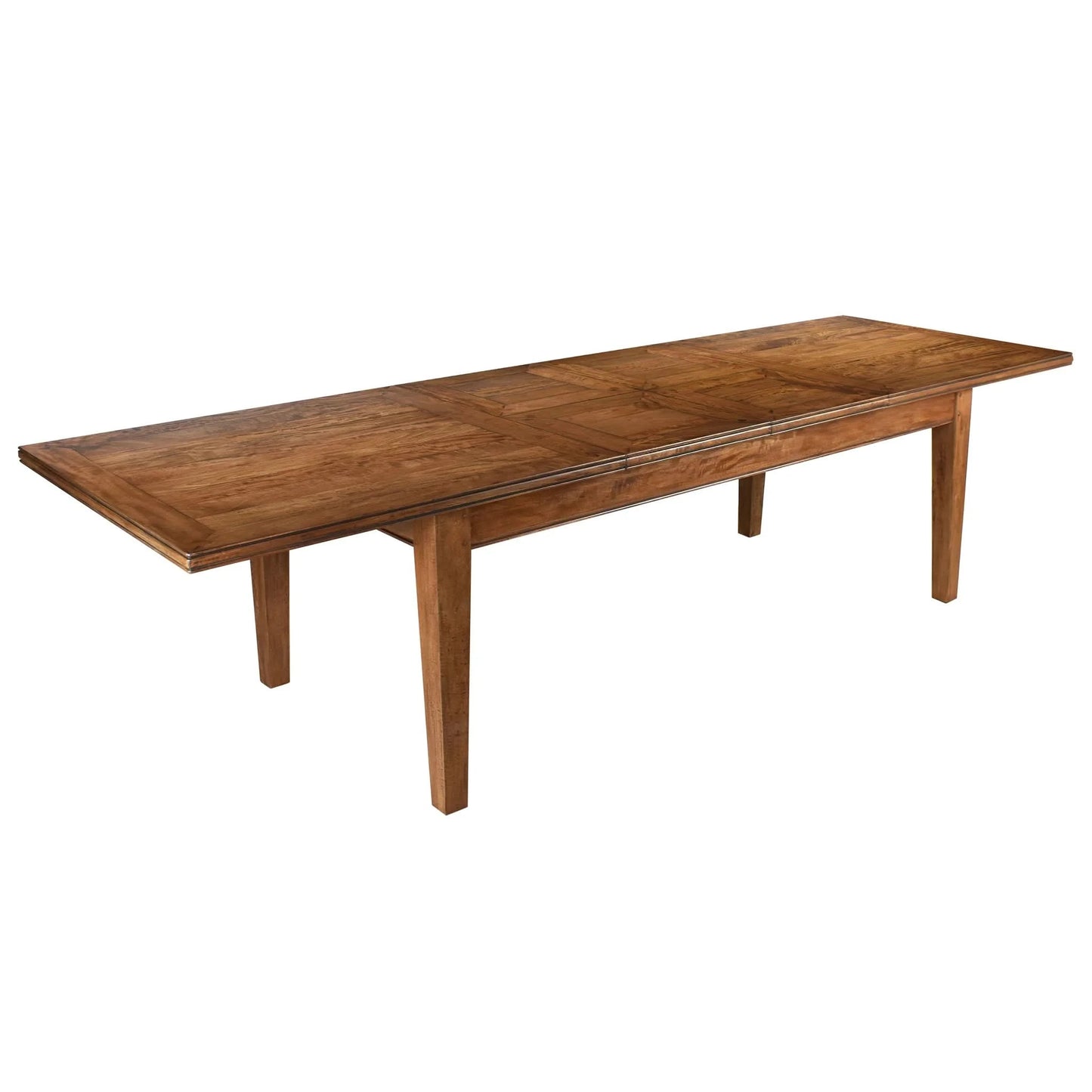 KENDALL SOLID MANGO WOOD TAPERED LEG DOUBLE EXTENSION DINING TABLE ALBANY310CM - MyChocolateWood