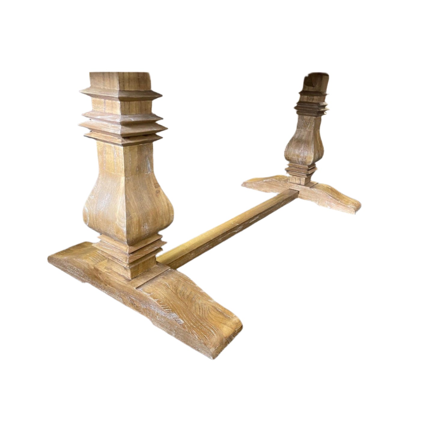 KENSIT HAMPTONS RECYCLED ELM DINING TABLE PARQUETRY TOP 200CM - MyChocolateWood