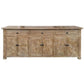 KENSIT HAMPTONS RUSTIC RECYCLED ELM BUFFET/ SIDEBOARD PARQUETRY PATTERN 3 DRAWERS 6 DOORS 200 CM - MyChocolateWood