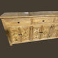 KENSIT HAMPTONS RUSTIC RECYCLED ELM BUFFET/ SIDEBOARD PARQUETRY PATTERN 3 DRAWERS 6 DOORS 200 CM - MyChocolateWood
