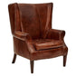 KILIMANJARO WINGBACK AGED LEATHER ARMCHAIR - MyChocolateWood