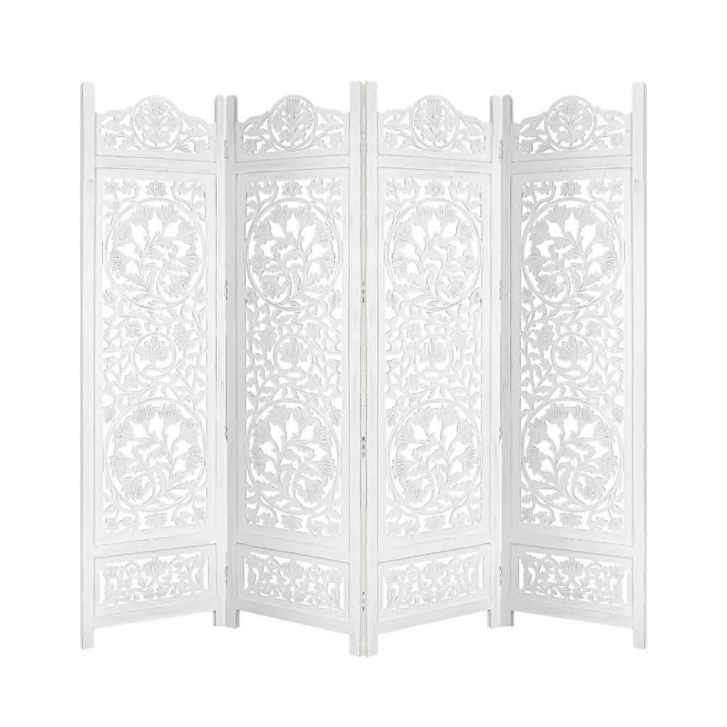 KILLARA SCREEN 200 X 2.4 X 180CM IN ANTIQUE WHITE - MyChocolateWood
