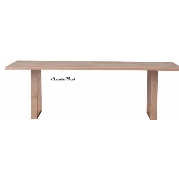 KIPLING MESSMATE TIMBER RECTANGULAR DINING TABLE NATURAL 240CM - MyChocolateWood