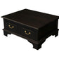 KLEVERSON SOLID MAHOGANY RECTANGULAR COFFEE TABLE 4 DRAWERS IN CHOCOLATE - MyChocolateWood