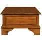 KLEVERSON SOLID MAHOGANY RECTANGULAR COFFEE TABLE - 4 DRAWERS - LIGHT PECAN - MyChocolateWood