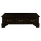 KLEVERSON SOLID MAHOGANY RECTANGULAR COFFEE TABLE 6 DRAWERS IN CHOCOLATE - MyChocolateWood