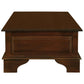 KLEVERSON SOLID MAHOGANY RECTANGULAR COFFEE TABLE 6 DRAWERS IN MAHOGANY COLOUR - MyChocolateWood