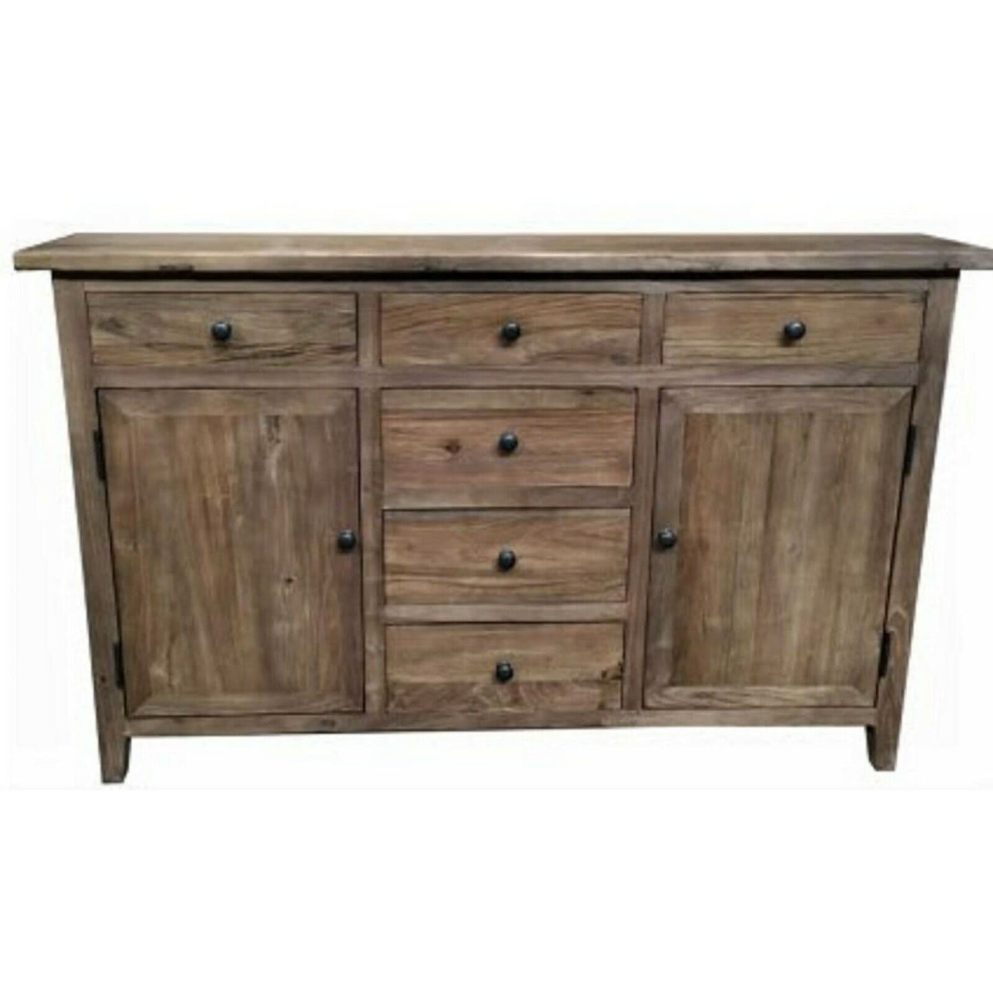 KLOWI RUSTIC CABINET STORAGE CUPBOARD SIDEBOARD BUFFET RECYCLED ELM 130CM - MyChocolateWood