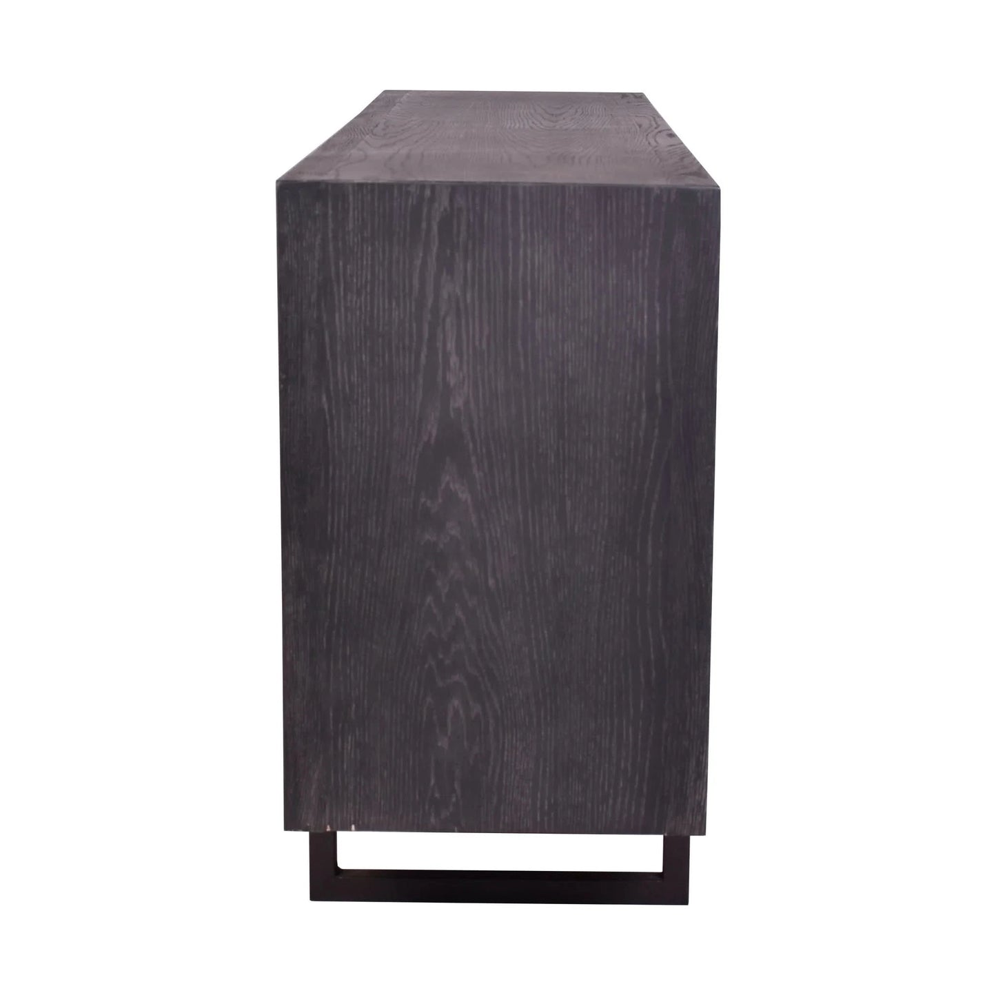 KUMBRIA OAK & RATTAN SANDBLAST SIDEBOARD/BUFFET  BLACK & NATURAL - MyChocolateWood