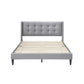 LAING FABRIC QUEEN BED BASE IN MID GREY