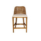 LANCASTER HAMPTONS RATTAN COUNTER STOOL IN MANGO TEAK /BROWN LEGS - MyChocolateWood