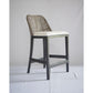LANCASTER HAMPTONS RATTAN COUNTER STOOL IN PECAN BROWN /BLACK LEGS - MyChocolateWood
