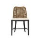 LANCASTER HAMPTONS RATTAN DINING CHAIR IN PECAN BROWN /BLACK LEGS - MyChocolateWood