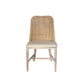 LANCASTER HAMPTONS SOLID MINDI WOOD FRAME RATTAN DINING CHAIR IN WHITEWASH - MyChocolateWood