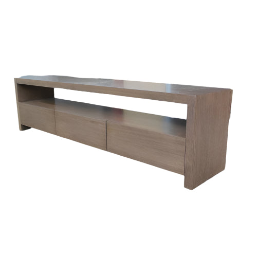 LANNA LOWLINE 3 DRAWER TV/ENTERTAINMENT UNIT IN TASSIE OAK - MyChocolateWood