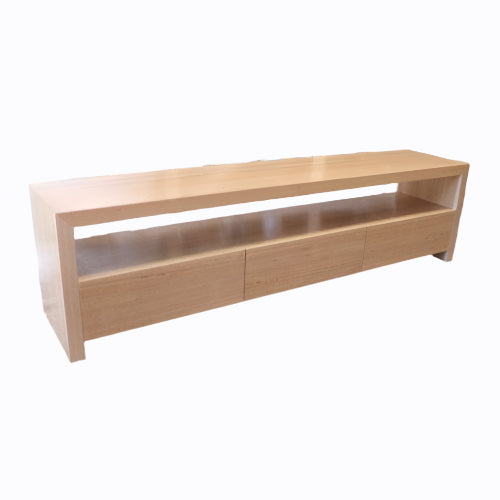 LANNA LOWLINE 3 DRAWER TV/ENTERTAINMENT UNIT IN TASSIE OAK - MyChocolateWood