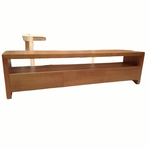 LANNA LOWLINE 3 DRAWER TV/ENTERTAINMENT UNIT IN TASSIE OAK - MyChocolateWood