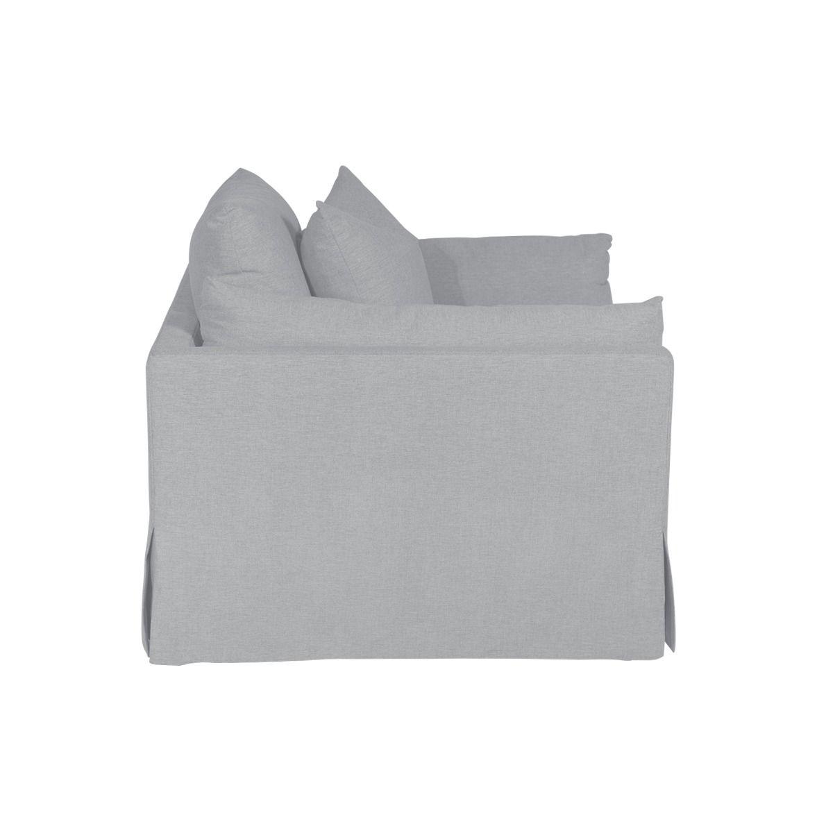 LARK SLIPCOVER CHAIR HAMPTONS STYLE SWIVEL ARMCHAIR IN DEXTER BEACHGLASS COLOUR - MyChocolateWood