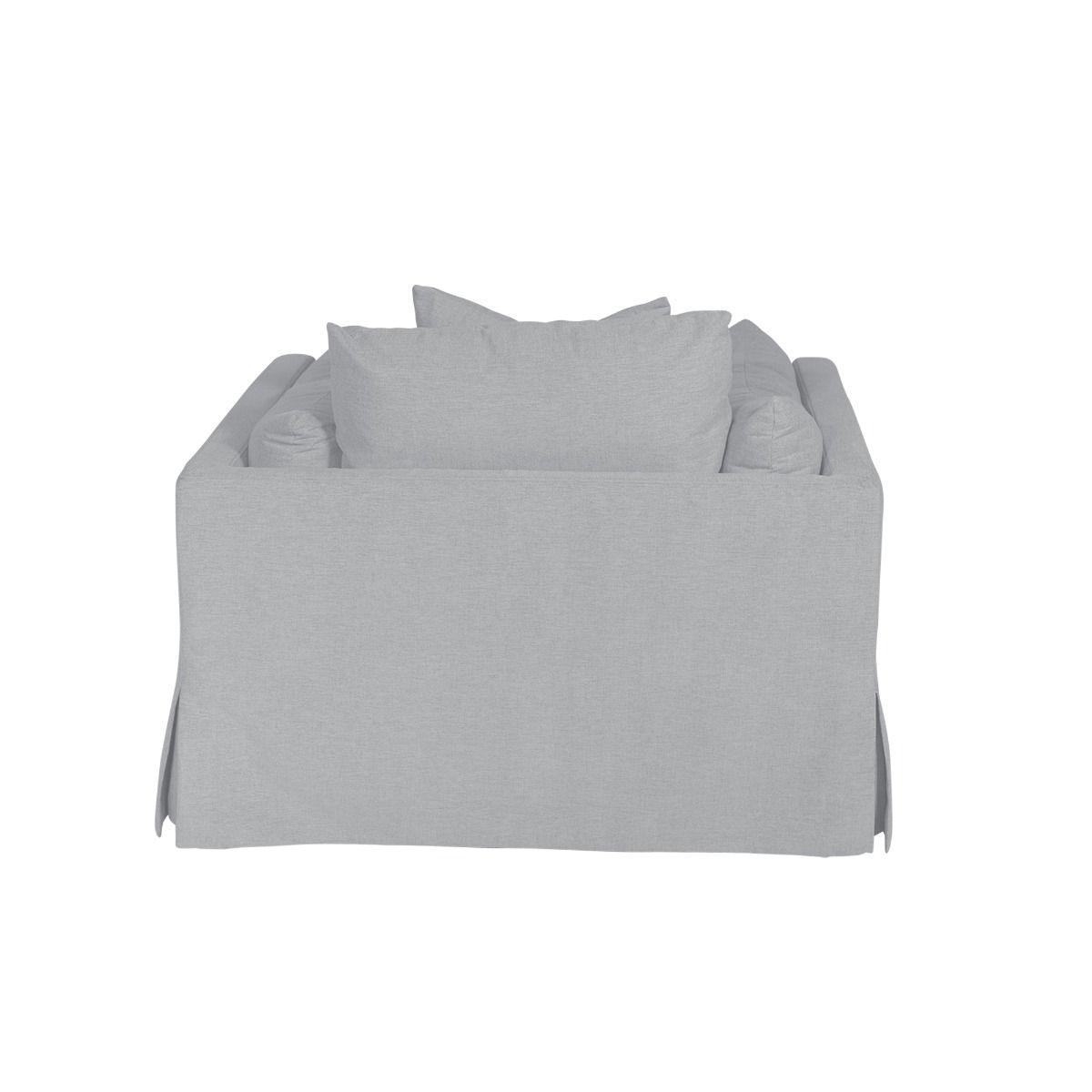 LARK SLIPCOVER CHAIR HAMPTONS STYLE SWIVEL ARMCHAIR IN DEXTER BEACHGLASS COLOUR - MyChocolateWood