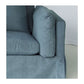 LARK SLIPCOVER CHAIR HAMPTONS STYLE SWIVEL ARMCHAIR IN DEXTER DENIM FABRIC - MyChocolateWood