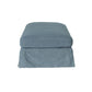 LARK SLIPCOVER OTTOMAN HAMPTONS STYLE IN DEXTER DENIM FABRIC - MyChocolateWood