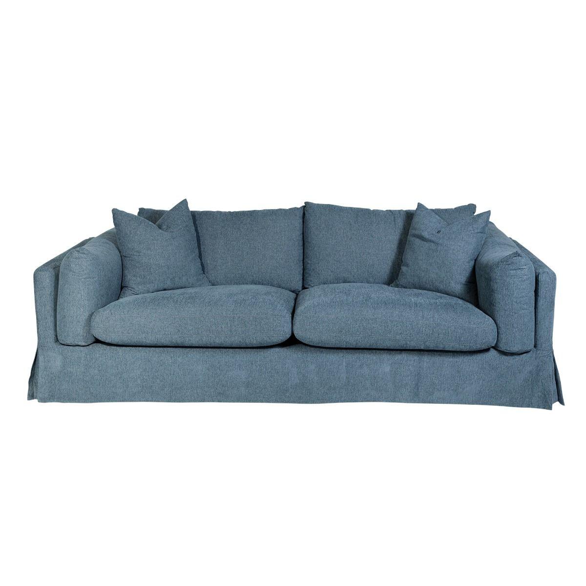 LARK SLIPCOVER SOFA HAMPTONS STYLE IN DEXTER DENIM COLOUR - MyChocolateWood