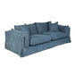 LARK SLIPCOVER SOFA HAMPTONS STYLE IN DEXTER DENIM COLOUR - MyChocolateWood