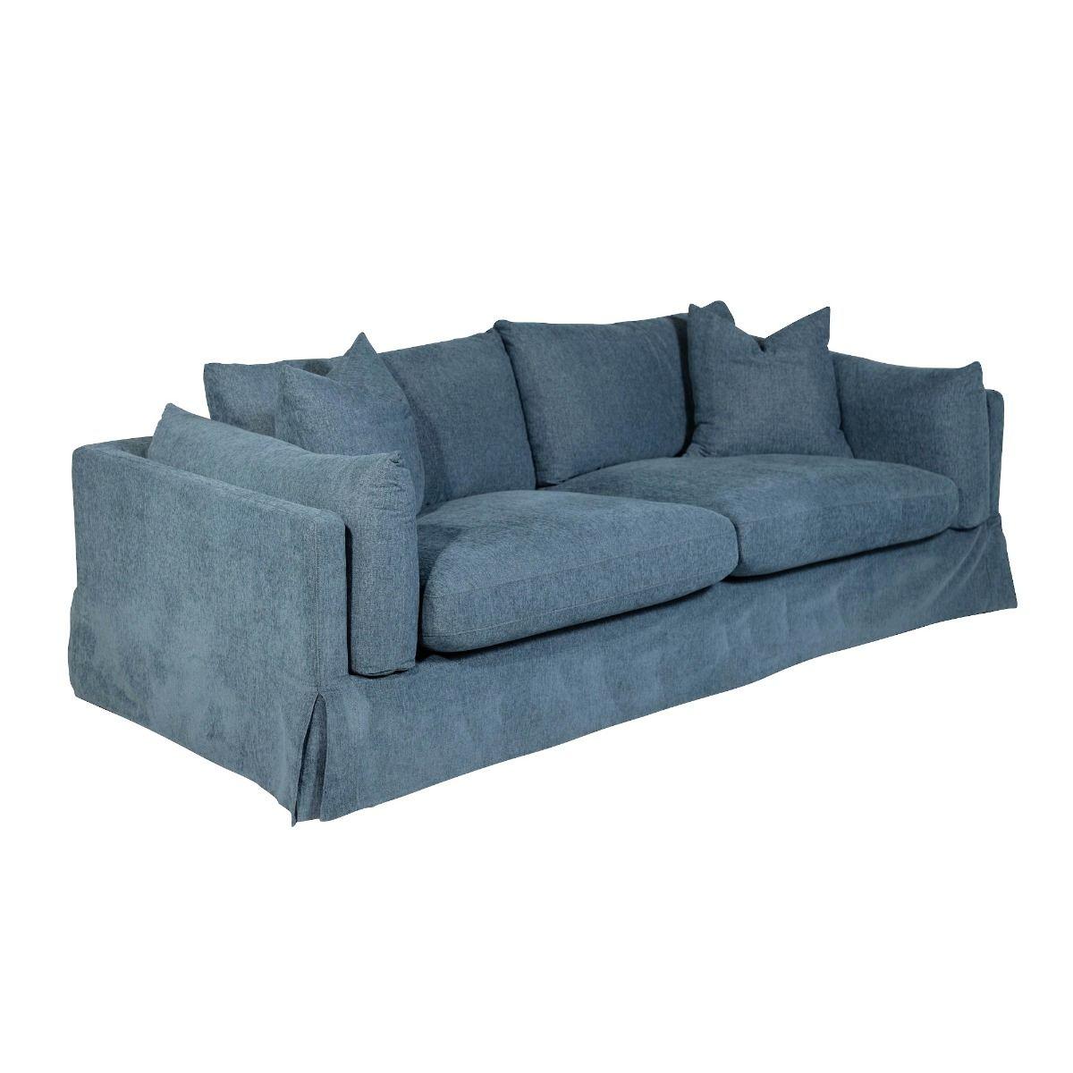 LARK SLIPCOVER SOFA HAMPTONS STYLE IN DEXTER DENIM COLOUR - MyChocolateWood