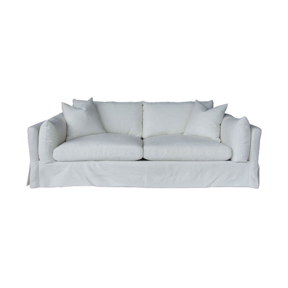 LARK SLIPCOVER SOFA HAMPTONS STYLE IN TANGIER SUGAR FABRIC - MyChocolateWood