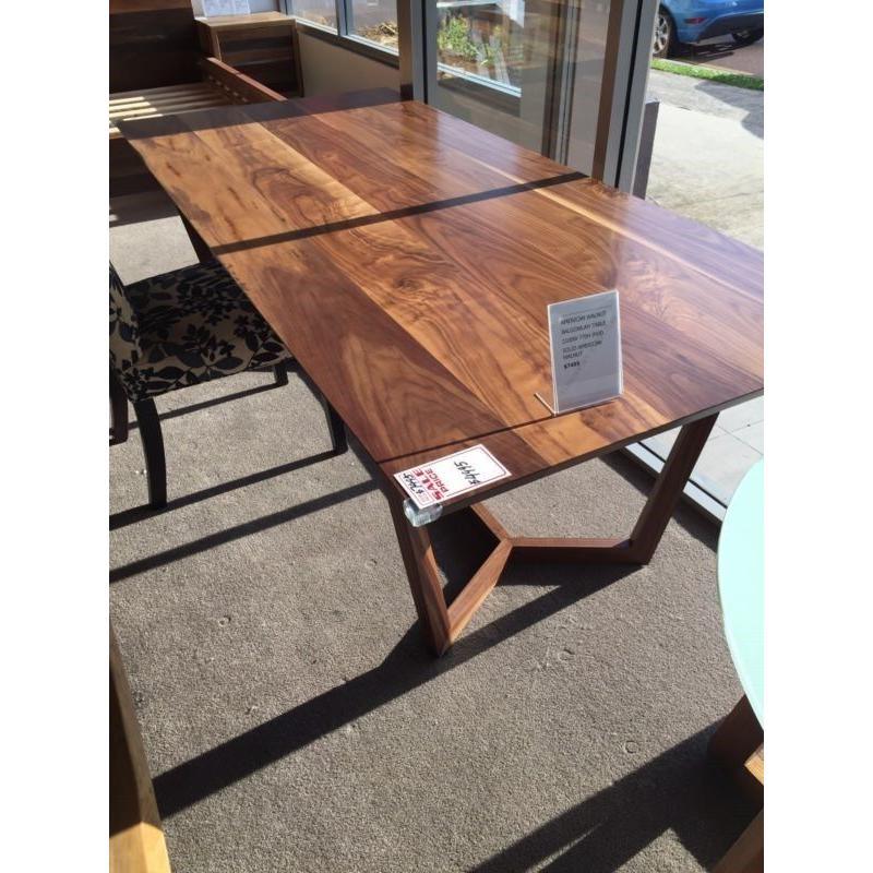 LARKINS SOLID AMERICAN BLACK WALNUT DINING TABLE 240CM AUSTRALIAN CUSTOM MADE - MyChocolateWood