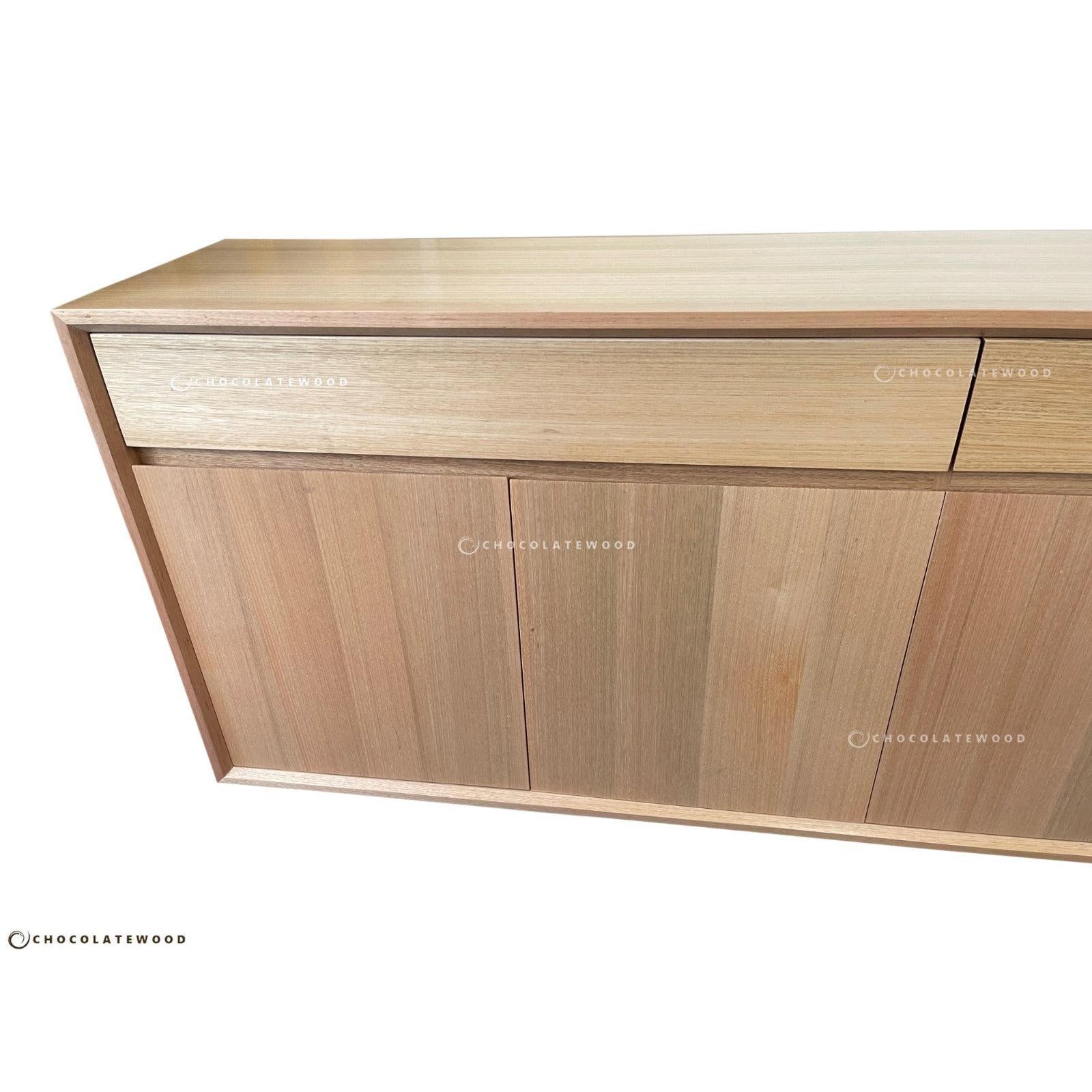 LAUNCESTON 2 DRAWERS 4 DOORS TASSIE OAK BUFFET MADE TO ORDER - MyChocolateWood