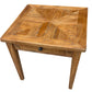 LENNON 1 DRAW RUSTIC PROVINCIAL RECYCLED ELM PARQUETRY LAMP TABLE - MyChocolateWood