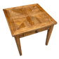 LENNON 1 DRAW RUSTIC PROVINCIAL RECYCLED ELM PARQUETRY LAMP TABLE - MyChocolateWood