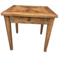 LENNON 1 DRAW RUSTIC PROVINCIAL RECYCLED ELM PARQUETRY LAMP TABLE - MyChocolateWood