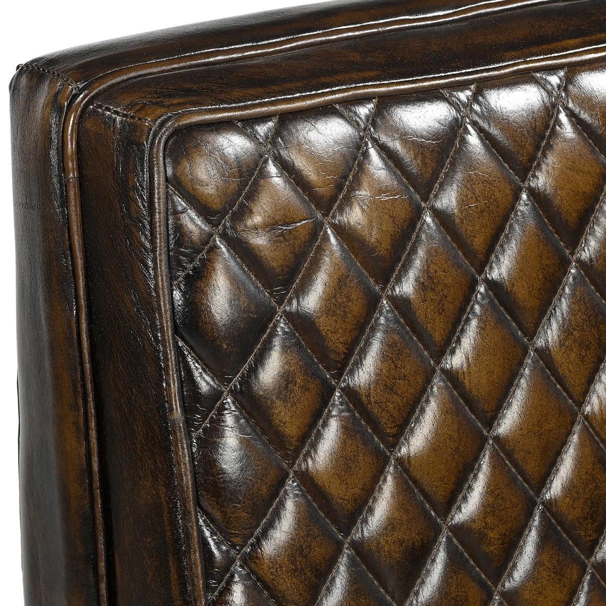 LENNOX HANDMADE BUFFALO HIDE GENUINE LEATHER ARMCHAIR - MyChocolateWood