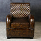 LENNOX HANDMADE BUFFALO HIDE GENUINE LEATHER ARMCHAIR - MyChocolateWood