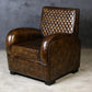 LENNOX HANDMADE BUFFALO HIDE GENUINE LEATHER ARMCHAIR - MyChocolateWood