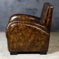 LENNOX HANDMADE BUFFALO HIDE GENUINE LEATHER ARMCHAIR - MyChocolateWood
