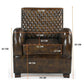 LENNOX HANDMADE BUFFALO HIDE GENUINE LEATHER ARMCHAIR - MyChocolateWood