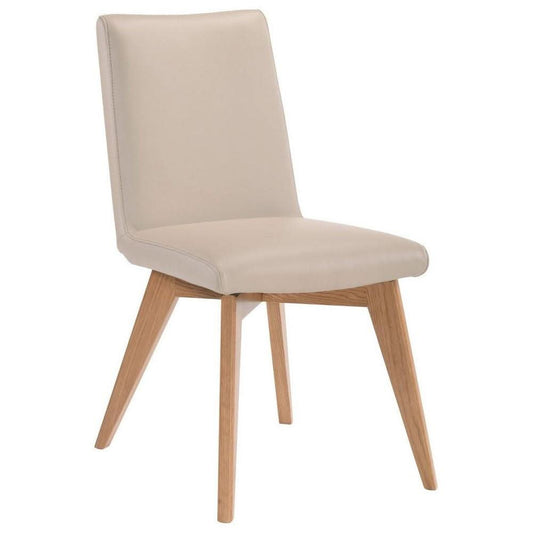 LILLY TOP GRAIN LEATHER DINING CHAIR IN MOCHA - MyChocolateWood