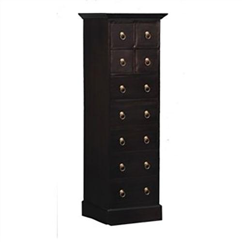 LIMA TASMANIA MAHOGANY TIMBER CHEST 9 DRAWER CD/LINGERIE CHEST CHOCOLATE - MyChocolateWood