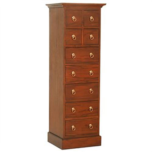 LIMA TASMANIA MAHOGANY TIMBER CHEST 9 DRAWER CD/LINGERIE CHEST LIGHT PECAN - MyChocolateWood