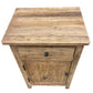 LINDI RECYCLED ELM RUSTIC COUNTRY STYLE BEDSIDE TABLE WITH 1 DOOR & 1 DRAWER - MyChocolateWood