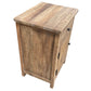 LINDI RECYCLED ELM RUSTIC COUNTRY STYLE BEDSIDE TABLE WITH 1 DOOR & 1 DRAWER - MyChocolateWood