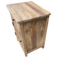 LINDI RECYCLED ELM RUSTIC COUNTRY STYLE BEDSIDE TABLE WITH 1 DOOR & 1 DRAWER - MyChocolateWood