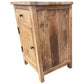 LINDI RECYCLED ELM RUSTIC COUNTRY STYLE BEDSIDE TABLE WITH 1 DOOR & 1 DRAWER - MyChocolateWood