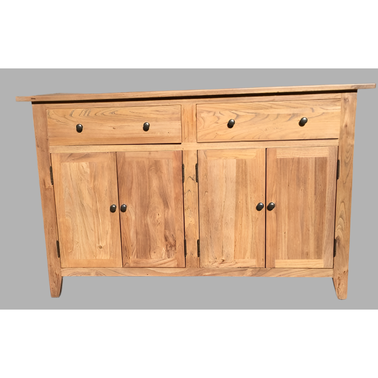 LINDI RECYCLED ELM RUSTIC COUNTRY STYLE BUFFET/SIDEBOARD  4 DOORS & 2 DRAWERS HONEY-140CM - MyChocolateWood